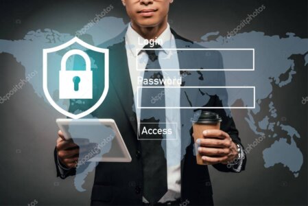 Secure admin portal login illustration
